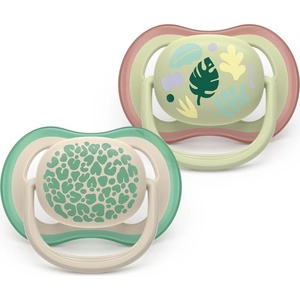 Philips Залъгалки Philips Avent Ultra Air 6-18м дизайн листа, неутрални (Ultra Air)