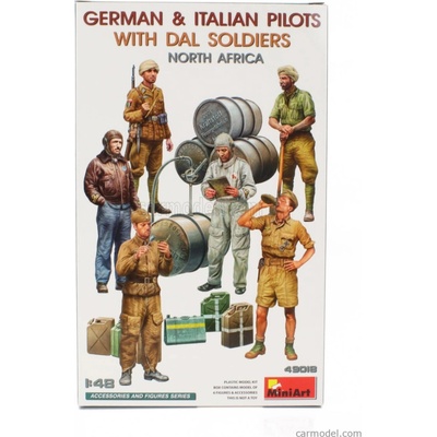 Miniart Figures German And Italian Pilots Dal Soldiers North Africa 1:48