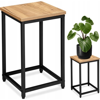 TZB Květinový stojan Loft Arben 40 cm černý/dub Craft – Zboží Dáma