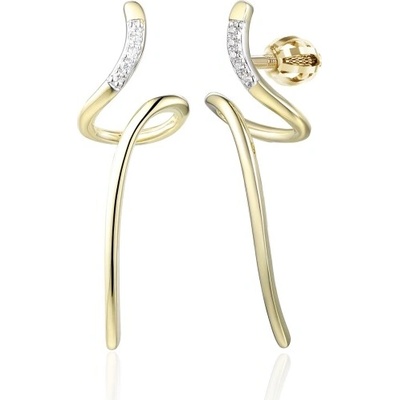 Gems, Originální náušnice Elysara, kombinované zlato s brilianty, 585-38-3-1695.2ZB0.0.00.HSI.000.05