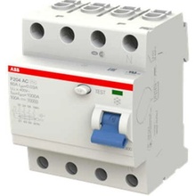 ABB F204AC-100/0,1 4P, 100 A, 100 mA, 10kA, Typ: AC