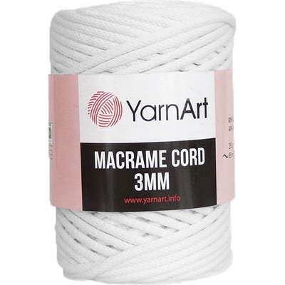 YarnArt Příze Macrame Cord 751, 3 mm - bílá