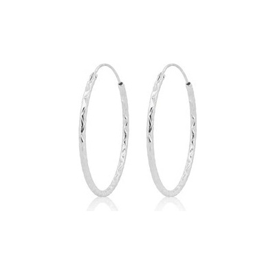 NUBIS Stříbrné náušnice kruhy 12 mm - NB-3065-12