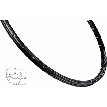 Ráfik Force XC BASIC DISC 622x19 32dier, čierny