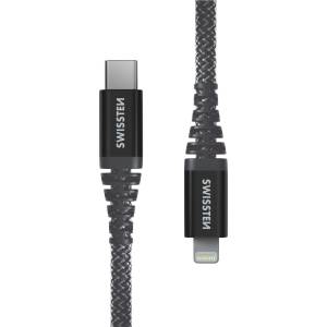 SWISSTEN Aramid Reinforced USB-C/Lightning 1, 5 m Цвят: тъмно сив