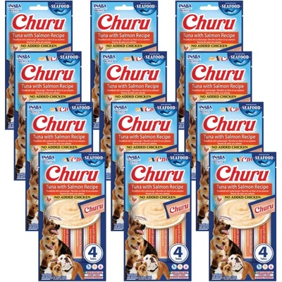 INABA Dog Churu na rybej báze losos vegeta 12 x 4 x 14 g