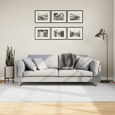 vidaXL Килим OVIEDO с къс косъм, сив, 160x230 см (375537)