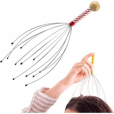 Beauty 15694 Antistresová pomôcka na masáž hlavy, červená