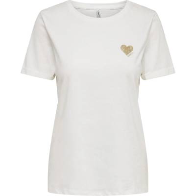 ONLY Тениска 'Kita' бяло, размер XS