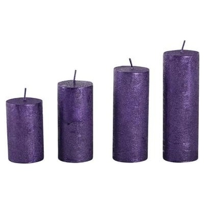 Provence Rustikálna adventná fialová 4ks