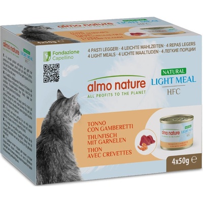 Almo Nature HFC Natural Light tuniak a krevety 4 x 50 g