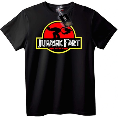 NOONEBRAND Тениска Jurassic Fart - M, White