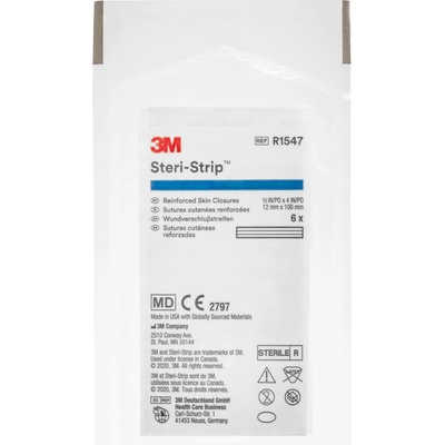 3M Steri-Strip pro uzavírání ran 12 × 100 mm – 6 ks