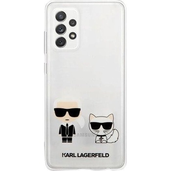 Pouzdro Karl Lagerfeld PC/TPU Karl & Choupette Samsung Galaxy A72 čiré