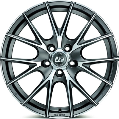 MSW 25 9x18 5x110 ET34 matt titan polished