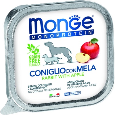Monge Monoprotein Adult Dog králičí a jablka 150 g