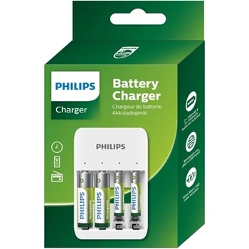 Philips SCB4013NB/00 ЗАРЯДНО ЗА БАТЕРИИ AA/AAA 2бр. AAA 700mAh и 2бр. AA 1300mAh (SCB4013NB/00)