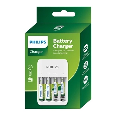 Philips SCB4013NB/00 ЗАРЯДНО ЗА БАТЕРИИ AA/AAA 2бр. AAA 700mAh и 2бр. AA 1300mAh (SCB4013NB/00)