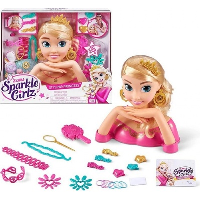 Alltoys Česacia hlava Sparkle Girlz s doplnkami