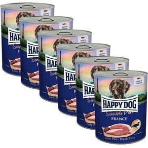 Happy Dog Sensible Pure France 6 x 800 г / патица