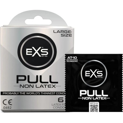 EXS Condoms Pull Large - bezlatexové kondomy (6 запетаи)