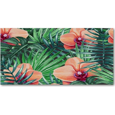 Fotoobraz sklenený na stenu do obývačky orchidea 100x50 cm
