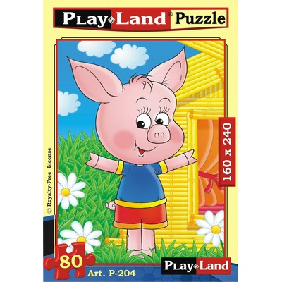 Play Land Пъзел Весело прасенце 80 елемента