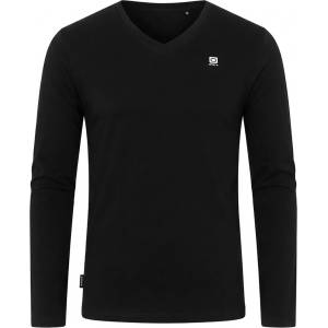 Ombre Clothing Мъжка тениска с дълъг ръкав с еластан и V-образно деколте - черна V3 L172 Ombre Clothing Ombre Clothing | Cheren | МЪЖЕ | S