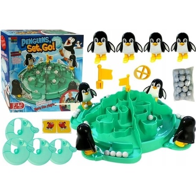 LEAN TOYS Hra Ľadovec s tučniakmi a guličkami