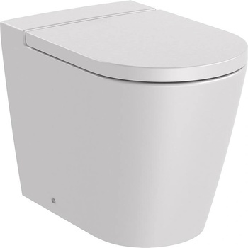 Roca Тоалетна чиния Roca A347526630 ROUND, стояща, долепена до стената, двойно оттичане, Rimless, 37x56x44см (A347526630)