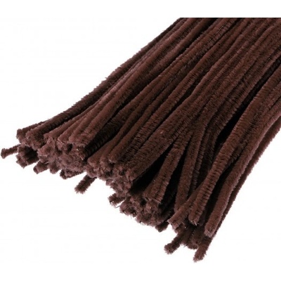 Plyšový drátek 50cm/10ks hnědý – Zboží Mobilmania