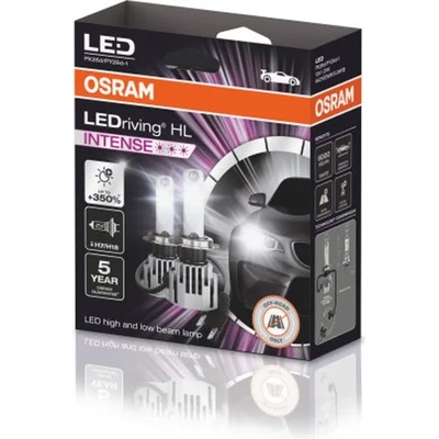 OSRAM Автомобилна крушка Osram 64210DWINT, 21W, 2000lm, H7/H18, PX26d/PY26d-1, LED, 2 броя в опаковка (64210DWINT)