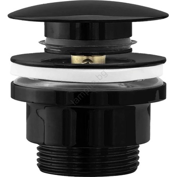 Rea Rea-a4100 - Слив за умивалник click-clack Ø 6, 4 см, гланциран черен (re0182)