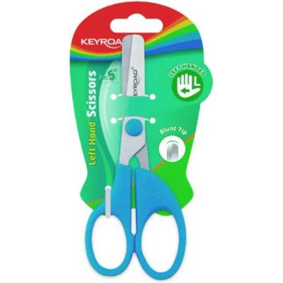 Detské nožnice KEYROAD Kids pre ľavákov, 13 cm, blister mix farieb