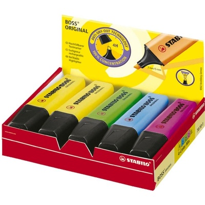 Stabilo Boss Original 70/10-1 žltá zelená ružová modrá 10 ks