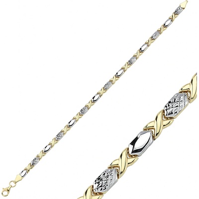 Lillian Vassago dámský náramek s gravírem kombinované zlato LLV46-GB031