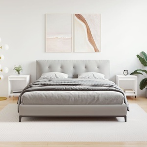 vidaXL Нощни шкафчета, 2 бр, бели, 40x35x50 см, инженерно дърво (830701)