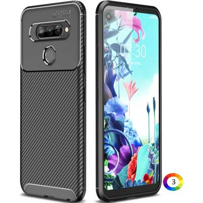 LG Q70 Удароустойчив Carbon Fiber Калъф и Протектор