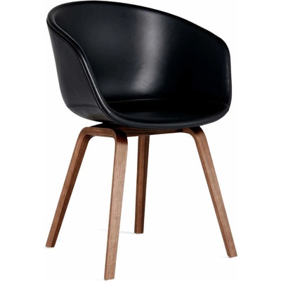 HAY AAC 23 Lacquered Walnut Veneer / Sense black