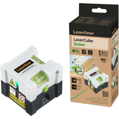 Laserliner Линеен лазерен нивелир със зелен лъч Laserliner LaserCube green, 081.109E - 10 m, 1 mm/m (081.109E)