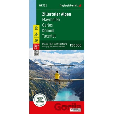 Zillertalské Alpy a 1:50 000 / turistická a cykloturistická mapa - freytag&berndt