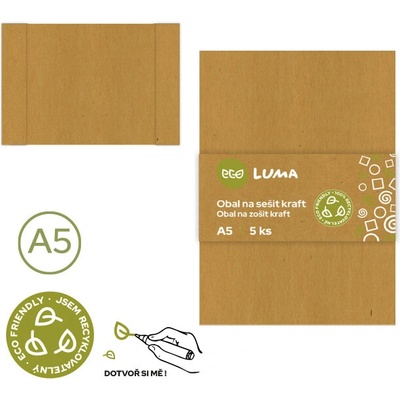 kraft Luma Obal na sešit A5 ECO papírový