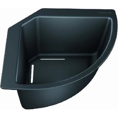 Univerzální rohová závěsná nádoba BLANCO 235866 z plastu 215 x 215 mm černá