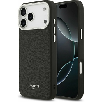 Lacoste PU Leather Champs Elysees MagSafe Задний Чехол за iPhone 17 Pro Max Black Lacoste | Cheren | МЪЖЕ | UNI