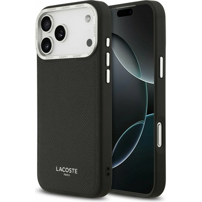 Lacoste PU Leather Champs Elysees MagSafe Задний Чехол за iPhone 17 Pro Max Black Lacoste | Cheren | МЪЖЕ | UNI