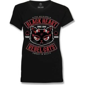 Black heart Дамска тениска black heart - rebel cat - black - 17488