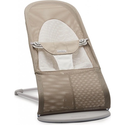 BABYBJORN - lehátko BALANCE SOFT MESH - šedá béžová/biela
