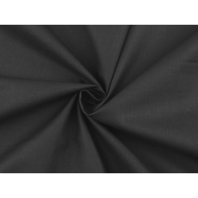 Bavlněná látka / plátno jednobarevná šíře 220 cm Varianta: (27) černá, Balení: 1 m
