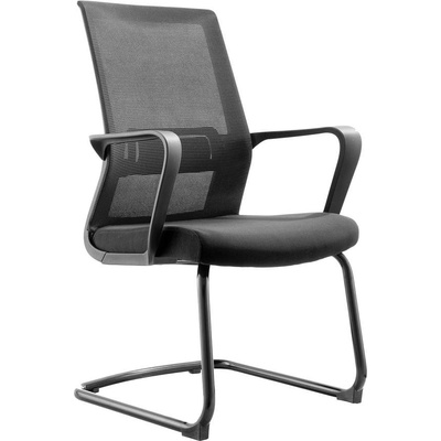 RFG Посетителски стол RFG Smart M, дамаска и меш, до 120 kg, черна седалка, чер (4010100271)