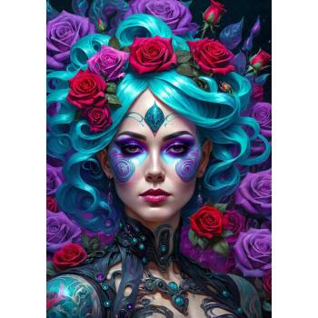 Enjoy - Puzzle Gothic Flowers Portrait - 1 000 piese
